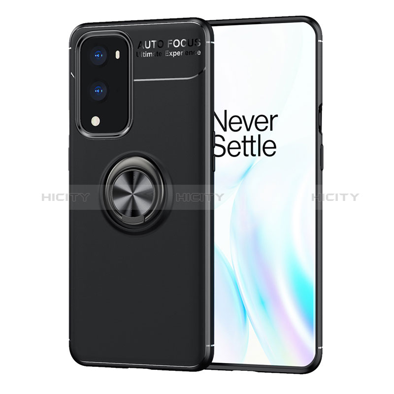 Funda Silicona Carcasa Ultrafina Goma con Magnetico Anillo de dedo Soporte SD1 para OnePlus 9 Pro 5G