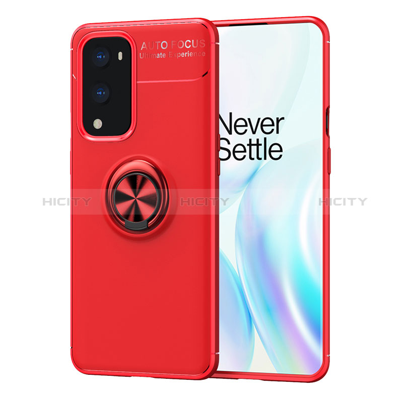 Funda Silicona Carcasa Ultrafina Goma con Magnetico Anillo de dedo Soporte SD1 para OnePlus 9 Pro 5G