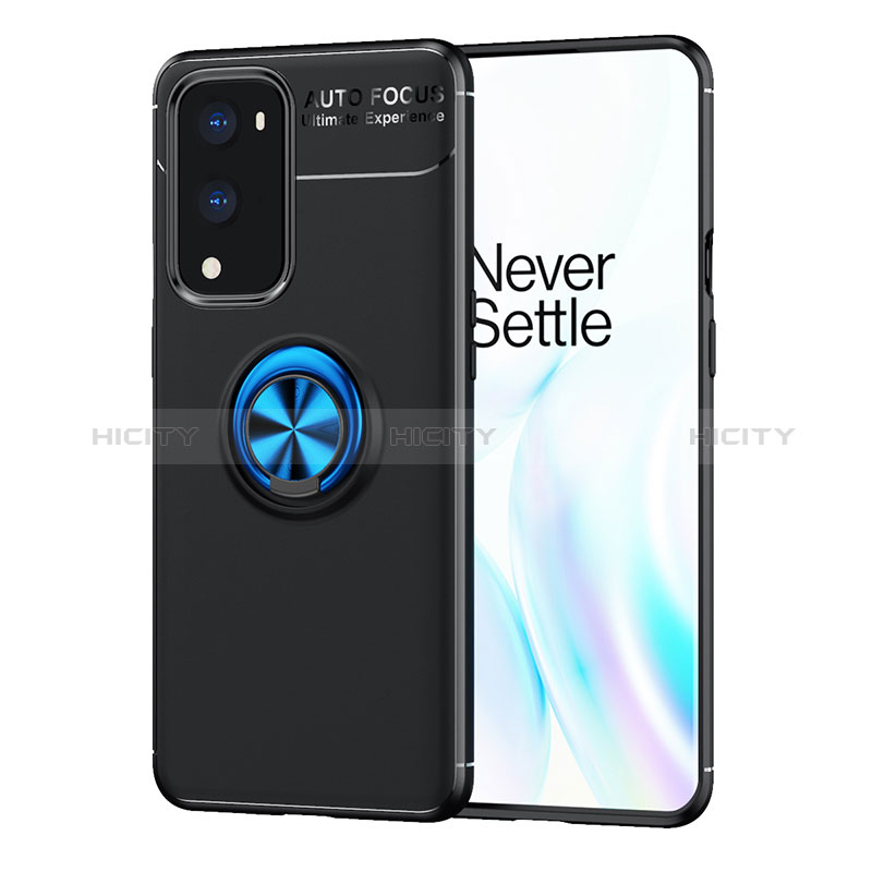 Funda Silicona Carcasa Ultrafina Goma con Magnetico Anillo de dedo Soporte SD1 para OnePlus 9 Pro 5G