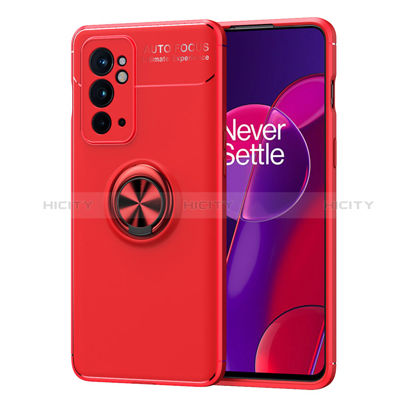 Funda Silicona Carcasa Ultrafina Goma con Magnetico Anillo de dedo Soporte SD1 para OnePlus 9RT 5G