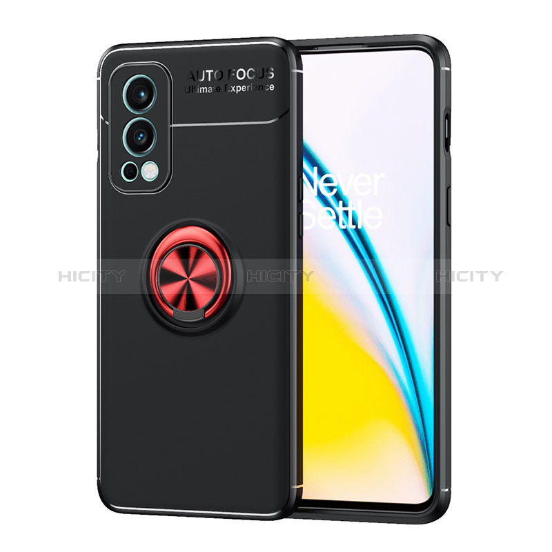 Funda Silicona Carcasa Ultrafina Goma con Magnetico Anillo de dedo Soporte SD1 para OnePlus Nord 2 5G