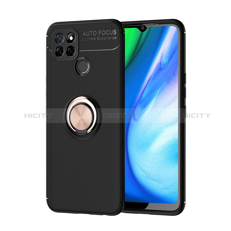 Funda Silicona Carcasa Ultrafina Goma con Magnetico Anillo de dedo Soporte SD1 para Realme Q2i 5G