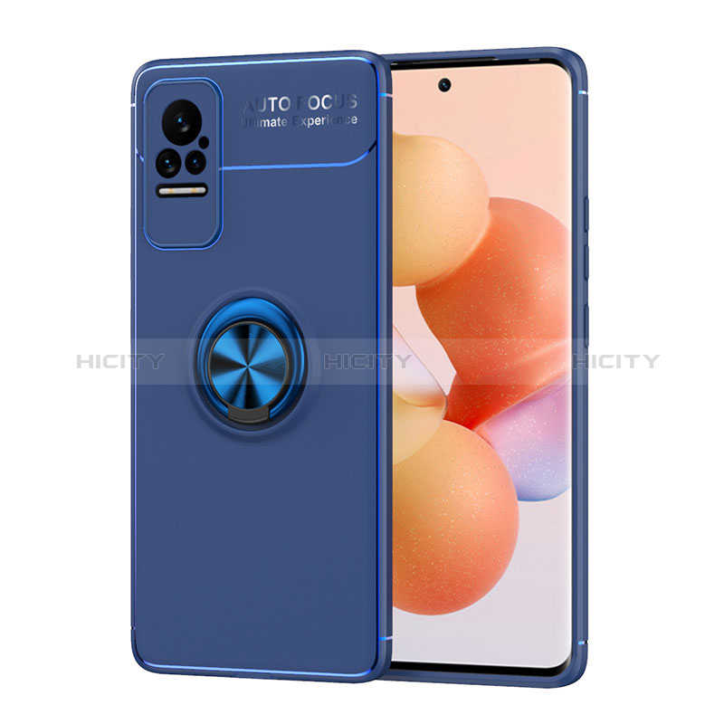 Funda Silicona Carcasa Ultrafina Goma con Magnetico Anillo de dedo Soporte SD1 para Xiaomi Civi 1S 5G Azul