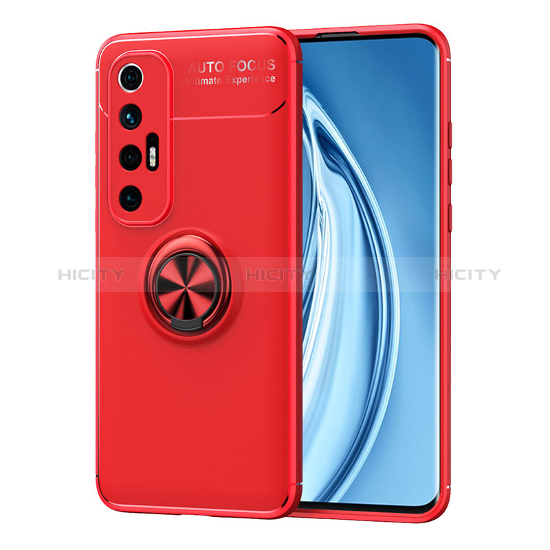 Funda Silicona Carcasa Ultrafina Goma con Magnetico Anillo de dedo Soporte SD1 para Xiaomi Mi 10S 5G