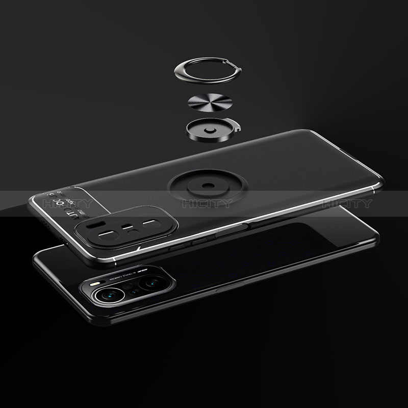 Funda Silicona Carcasa Ultrafina Goma con Magnetico Anillo de dedo Soporte SD1 para Xiaomi Mi 11i 5G