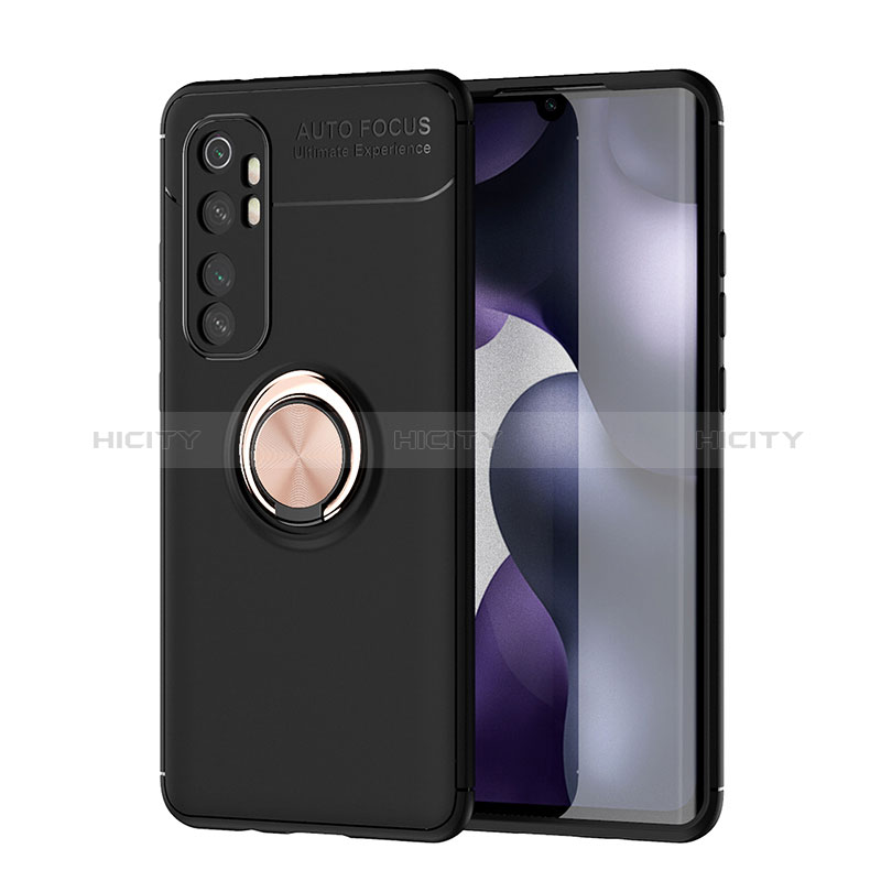 Funda Silicona Carcasa Ultrafina Goma con Magnetico Anillo de dedo Soporte SD1 para Xiaomi Mi Note 10 Lite