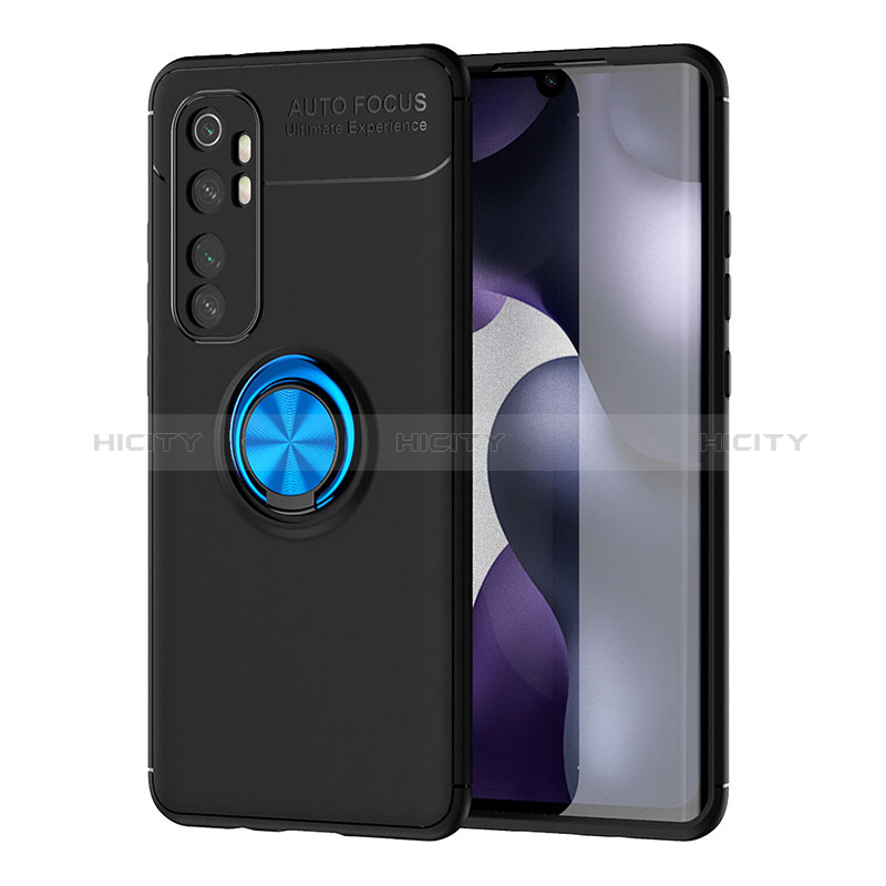 Funda Silicona Carcasa Ultrafina Goma con Magnetico Anillo de dedo Soporte SD1 para Xiaomi Mi Note 10 Lite