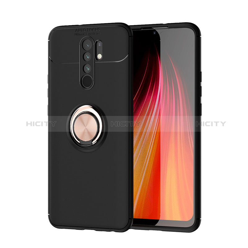 Funda Silicona Carcasa Ultrafina Goma con Magnetico Anillo de dedo Soporte SD1 para Xiaomi Poco M2