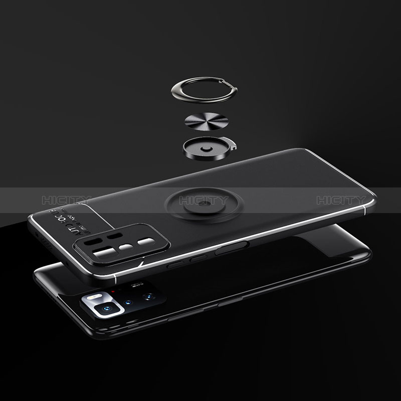 Funda Silicona Carcasa Ultrafina Goma con Magnetico Anillo de dedo Soporte SD1 para Xiaomi Poco X3 GT 5G