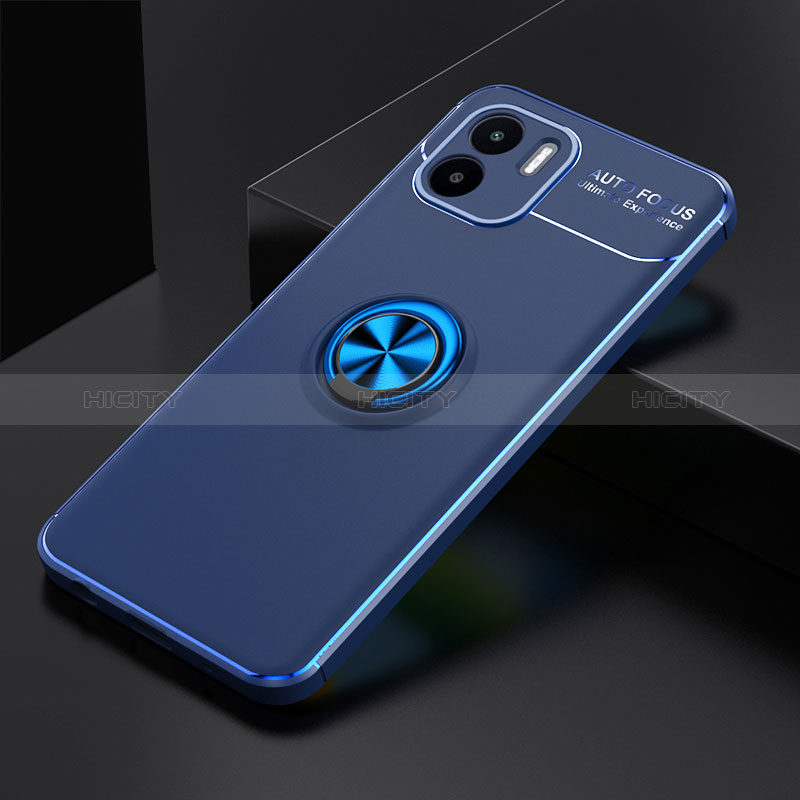 Funda Silicona Carcasa Ultrafina Goma con Magnetico Anillo de dedo Soporte SD1 para Xiaomi Redmi A2 Azul