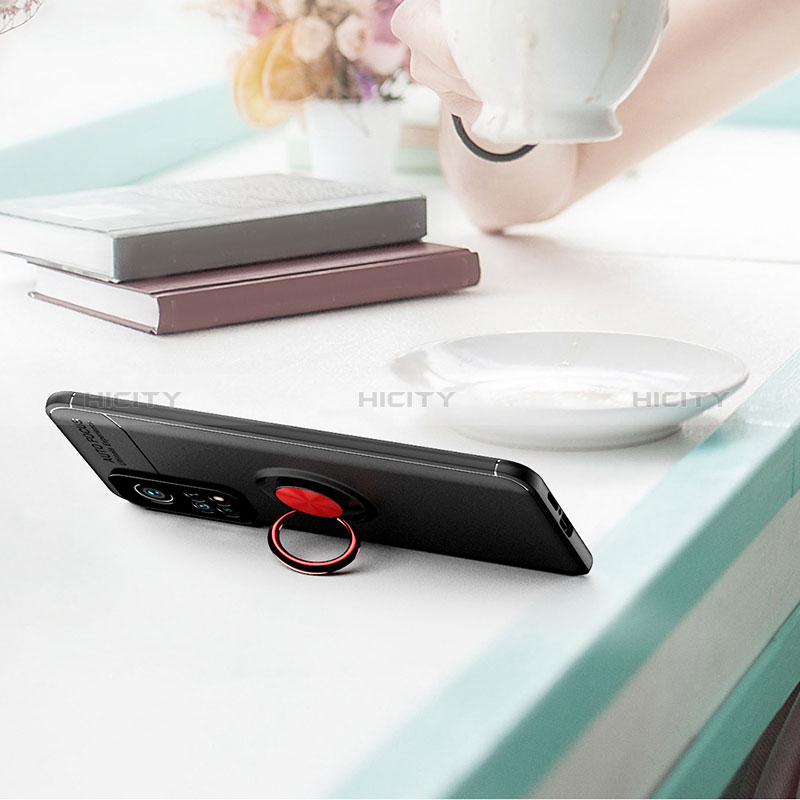 Funda Silicona Carcasa Ultrafina Goma con Magnetico Anillo de dedo Soporte SD1 para Xiaomi Redmi K30S 5G
