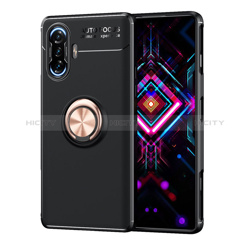 Funda Silicona Carcasa Ultrafina Goma con Magnetico Anillo de dedo Soporte SD1 para Xiaomi Redmi K40 Gaming 5G