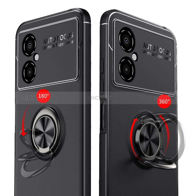Funda Silicona Carcasa Ultrafina Goma con Magnetico Anillo de dedo Soporte SD1 para Xiaomi Redmi Note 11R 5G