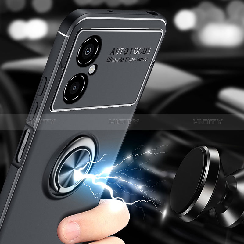 Funda Silicona Carcasa Ultrafina Goma con Magnetico Anillo de dedo Soporte SD1 para Xiaomi Redmi Note 11R 5G