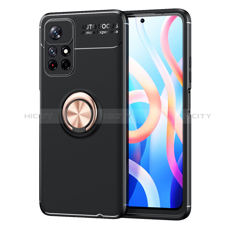 Funda Silicona Carcasa Ultrafina Goma con Magnetico Anillo de dedo Soporte SD1 para Xiaomi Redmi Note 11T 5G