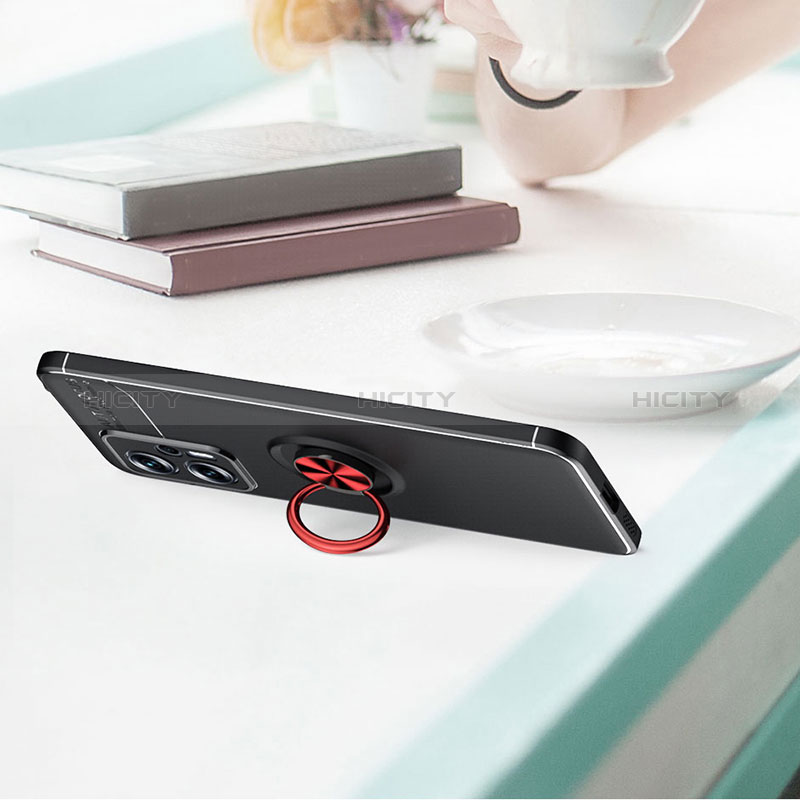 Funda Silicona Carcasa Ultrafina Goma con Magnetico Anillo de dedo Soporte SD1 para Xiaomi Redmi Note 11T Pro+ Plus 5G