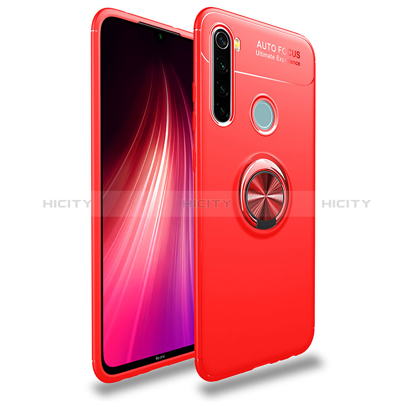 Funda Silicona Carcasa Ultrafina Goma con Magnetico Anillo de dedo Soporte SD1 para Xiaomi Redmi Note 8 (2021)