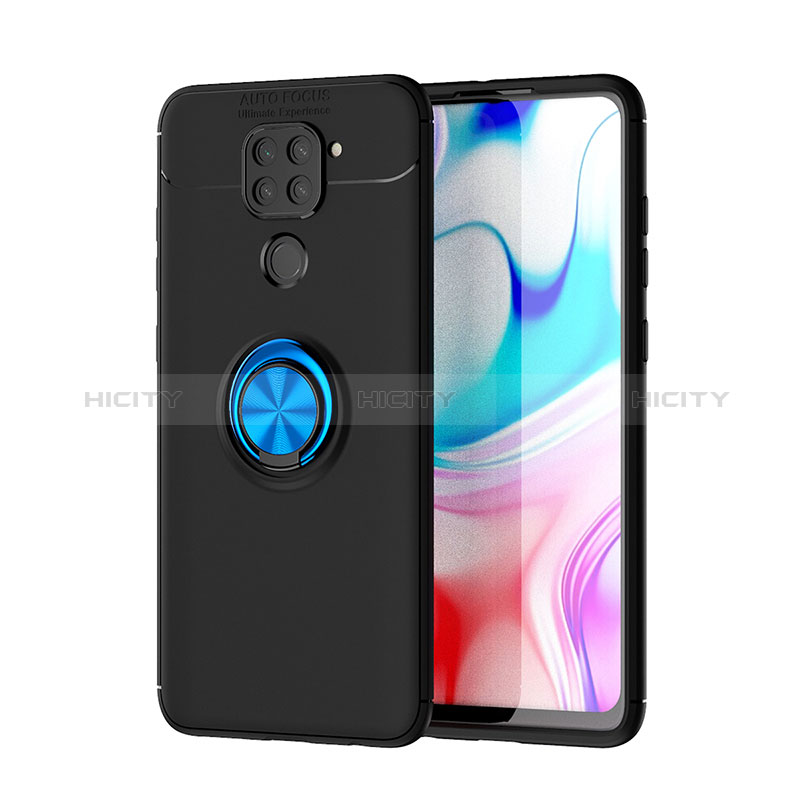 Funda Silicona Carcasa Ultrafina Goma con Magnetico Anillo de dedo Soporte SD1 para Xiaomi Redmi Note 9