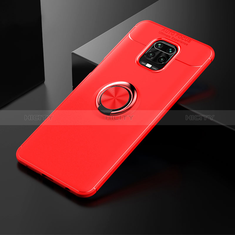 Funda Silicona Carcasa Ultrafina Goma con Magnetico Anillo de dedo Soporte SD1 para Xiaomi Redmi Note 9 Pro