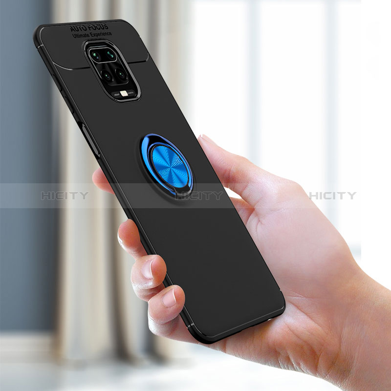 Funda Silicona Carcasa Ultrafina Goma con Magnetico Anillo de dedo Soporte SD1 para Xiaomi Redmi Note 9S