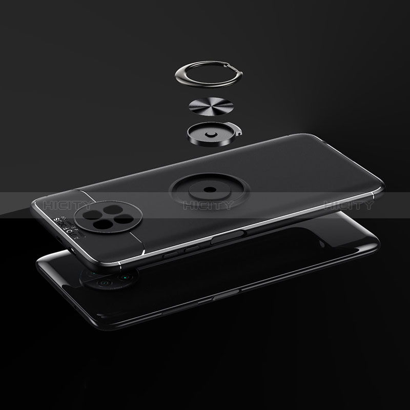 Funda Silicona Carcasa Ultrafina Goma con Magnetico Anillo de dedo Soporte SD1 para Xiaomi Redmi Note 9T 5G