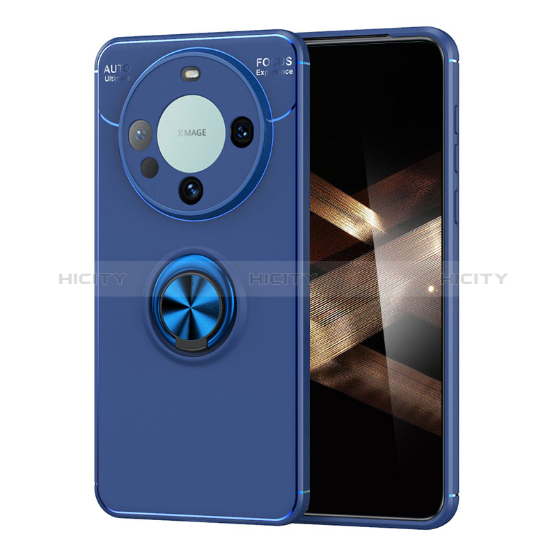 Funda Silicona Carcasa Ultrafina Goma con Magnetico Anillo de dedo Soporte SD2 para Huawei Mate 60 Pro