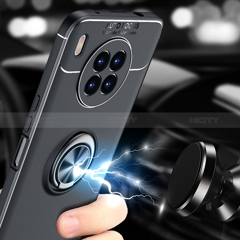 Funda Silicona Carcasa Ultrafina Goma con Magnetico Anillo de dedo Soporte SD2 para Huawei Nova 8i