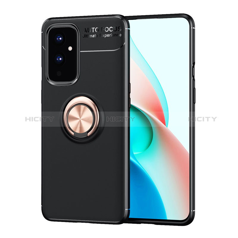 Funda Silicona Carcasa Ultrafina Goma con Magnetico Anillo de dedo Soporte SD2 para OnePlus 9 5G