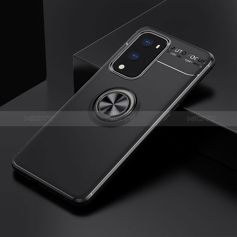 Funda Silicona Carcasa Ultrafina Goma con Magnetico Anillo de dedo Soporte SD2 para OnePlus 9 Pro 5G