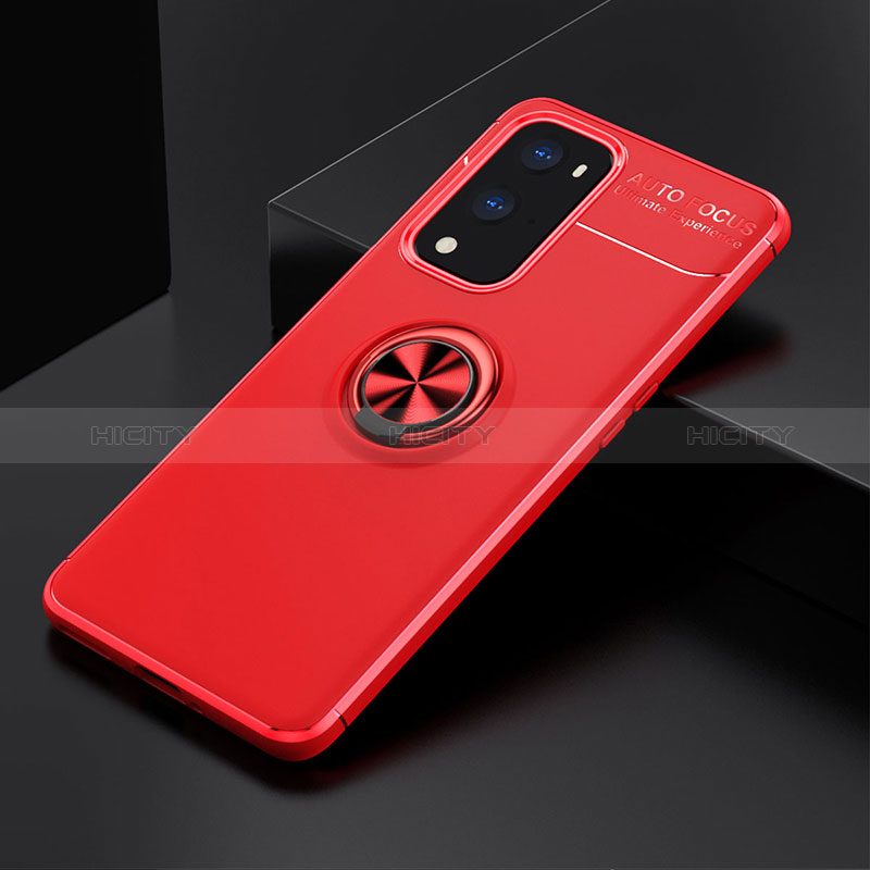 Funda Silicona Carcasa Ultrafina Goma con Magnetico Anillo de dedo Soporte SD2 para OnePlus 9 Pro 5G