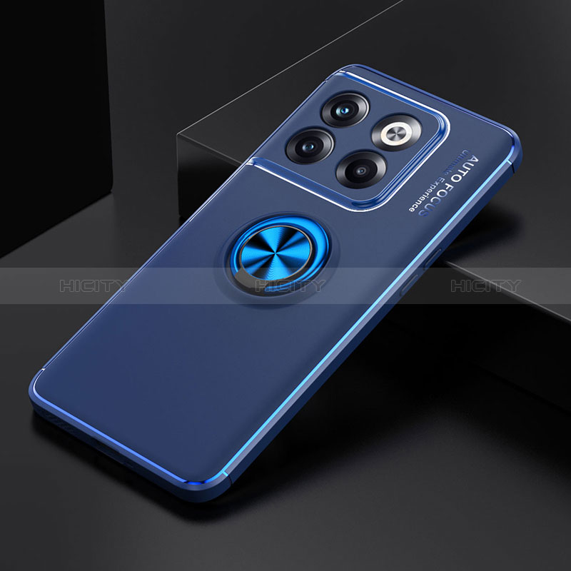 Funda Silicona Carcasa Ultrafina Goma con Magnetico Anillo de dedo Soporte SD2 para OnePlus Ace Pro 5G Azul