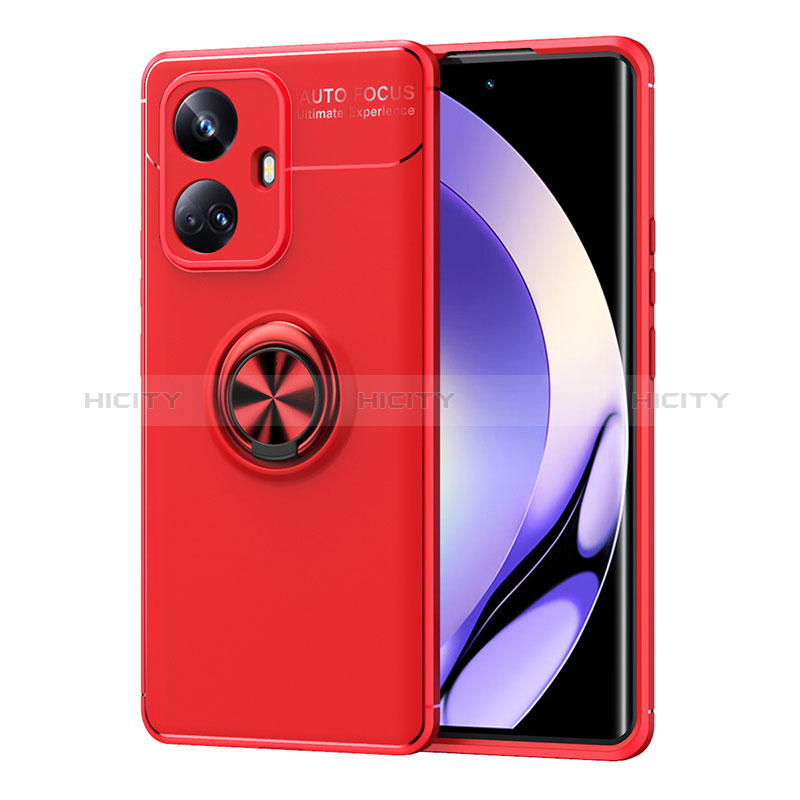 Funda Silicona Carcasa Ultrafina Goma con Magnetico Anillo de dedo Soporte SD2 para Realme 10 Pro+ Plus 5G