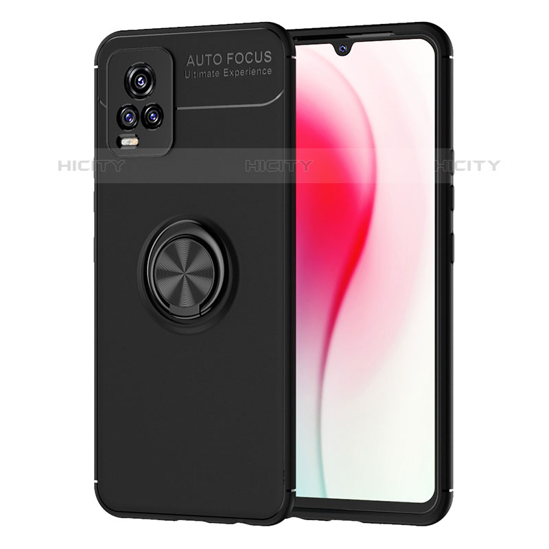 Funda Silicona Carcasa Ultrafina Goma con Magnetico Anillo de dedo Soporte SD2 para Vivo V20 (2021)