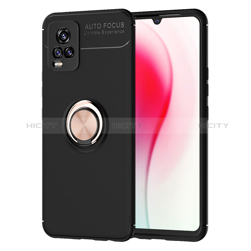 Funda Silicona Carcasa Ultrafina Goma con Magnetico Anillo de dedo Soporte SD2 para Vivo V20