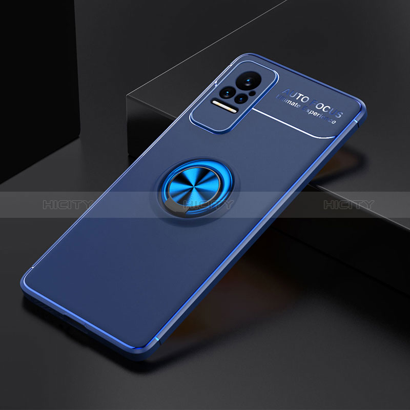 Funda Silicona Carcasa Ultrafina Goma con Magnetico Anillo de dedo Soporte SD2 para Xiaomi Civi 1S 5G Azul