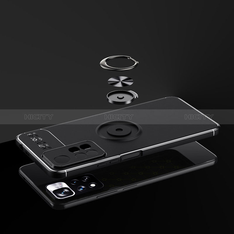 Funda Silicona Carcasa Ultrafina Goma con Magnetico Anillo de dedo Soporte SD2 para Xiaomi Mi 11i 5G (2022)