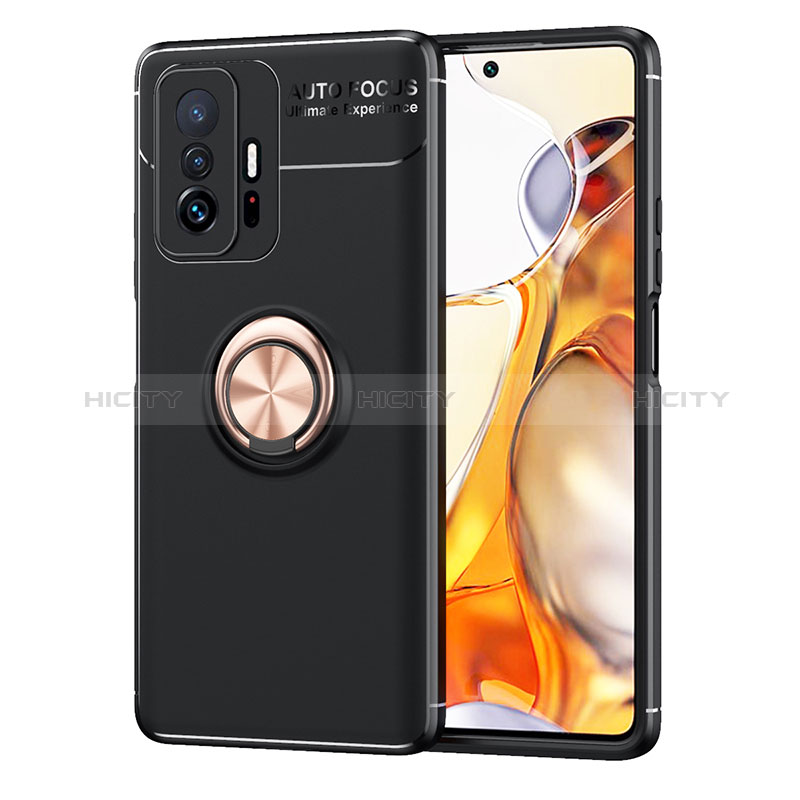 Funda Silicona Carcasa Ultrafina Goma con Magnetico Anillo de dedo Soporte SD2 para Xiaomi Mi 11T 5G