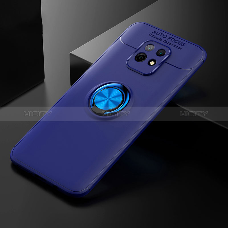 Funda Silicona Carcasa Ultrafina Goma con Magnetico Anillo de dedo Soporte SD2 para Xiaomi Redmi 10X Pro 5G Azul