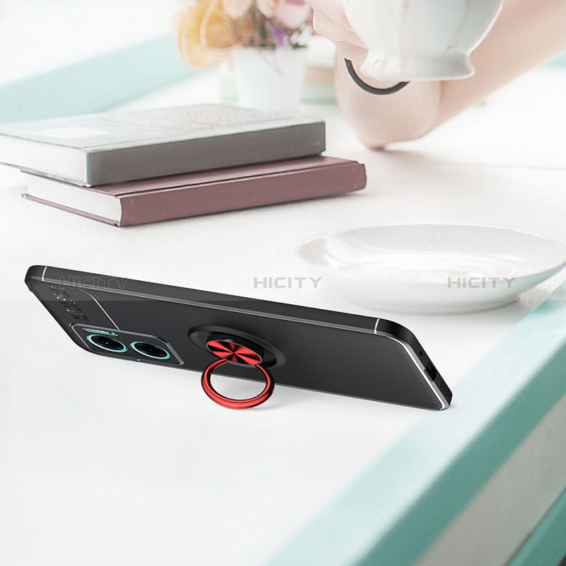 Funda Silicona Carcasa Ultrafina Goma con Magnetico Anillo de dedo Soporte SD2 para Xiaomi Redmi 11 Prime 5G