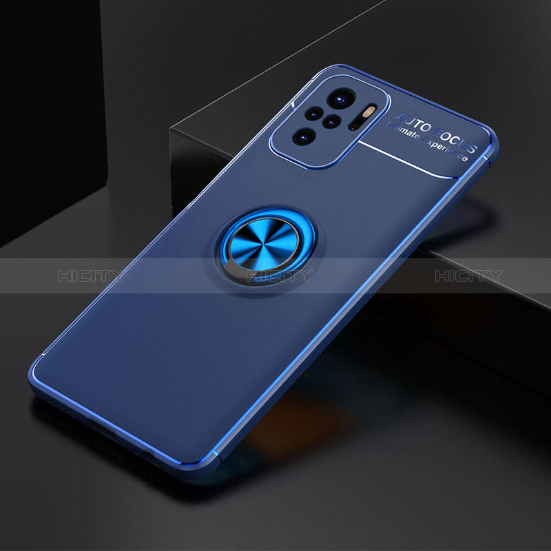 Funda Silicona Carcasa Ultrafina Goma con Magnetico Anillo de dedo Soporte SD2 para Xiaomi Redmi Note 10S 4G