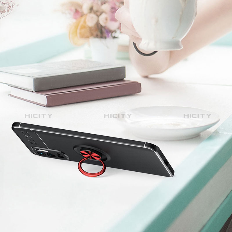 Funda Silicona Carcasa Ultrafina Goma con Magnetico Anillo de dedo Soporte SD2 para Xiaomi Redmi Note 10T 5G
