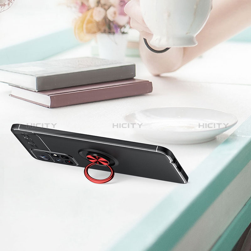 Funda Silicona Carcasa Ultrafina Goma con Magnetico Anillo de dedo Soporte SD2 para Xiaomi Redmi Note 11S 5G