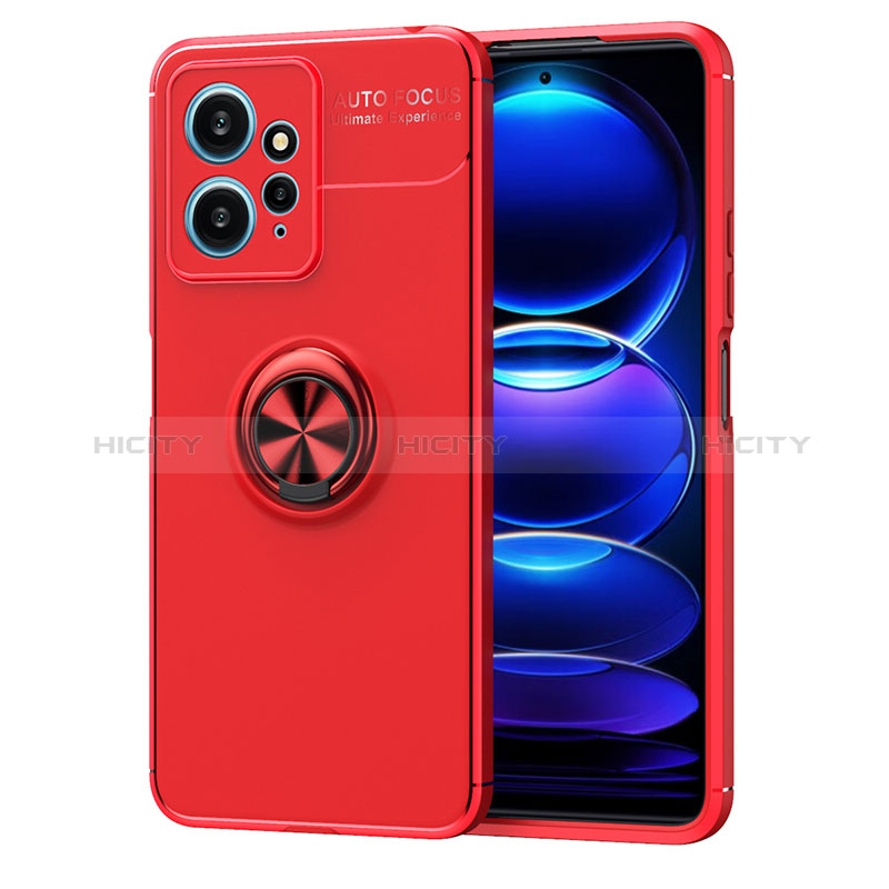 Funda Silicona Carcasa Ultrafina Goma con Magnetico Anillo de dedo Soporte SD2 para Xiaomi Redmi Note 12 4G