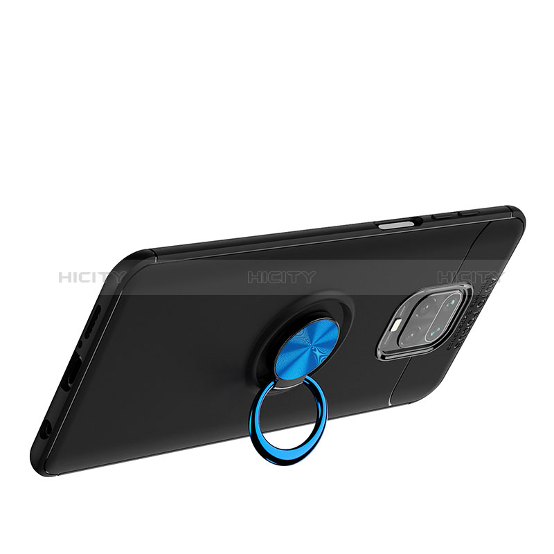 Funda Silicona Carcasa Ultrafina Goma con Magnetico Anillo de dedo Soporte SD2 para Xiaomi Redmi Note 9 Pro Max