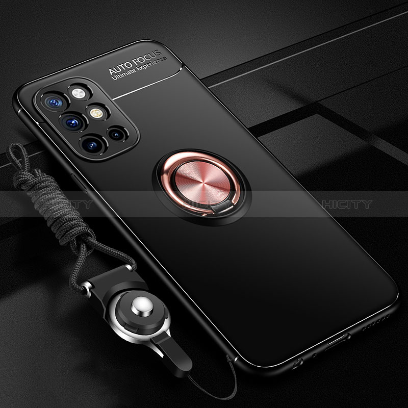 Funda Silicona Carcasa Ultrafina Goma con Magnetico Anillo de dedo Soporte SD3 para OnePlus 9R 5G