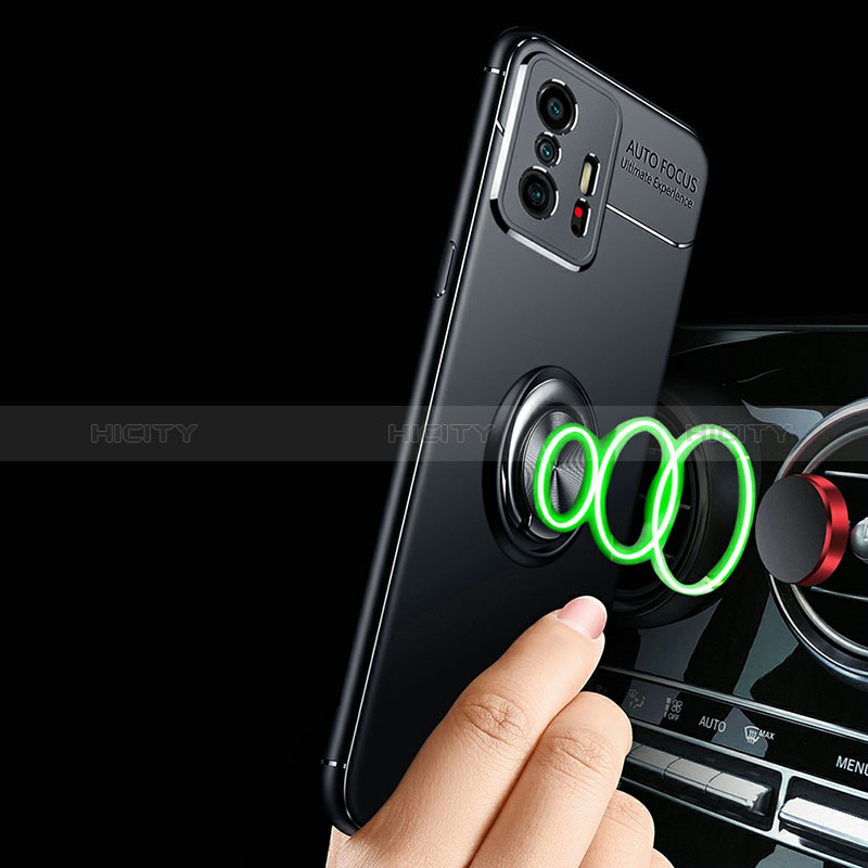 Funda Silicona Carcasa Ultrafina Goma con Magnetico Anillo de dedo Soporte SD3 para Xiaomi Mi 11T 5G