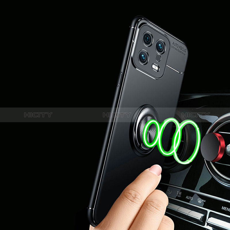 Funda Silicona Carcasa Ultrafina Goma con Magnetico Anillo de dedo Soporte SD3 para Xiaomi Mi 13 5G