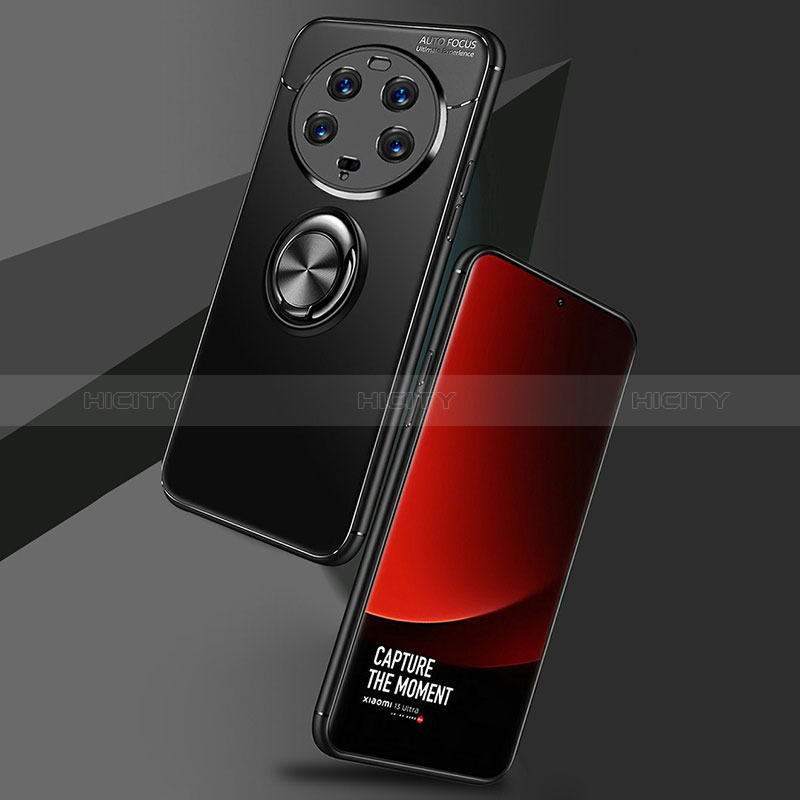 Funda Silicona Carcasa Ultrafina Goma con Magnetico Anillo de dedo Soporte SD3 para Xiaomi Mi 13 Ultra 5G