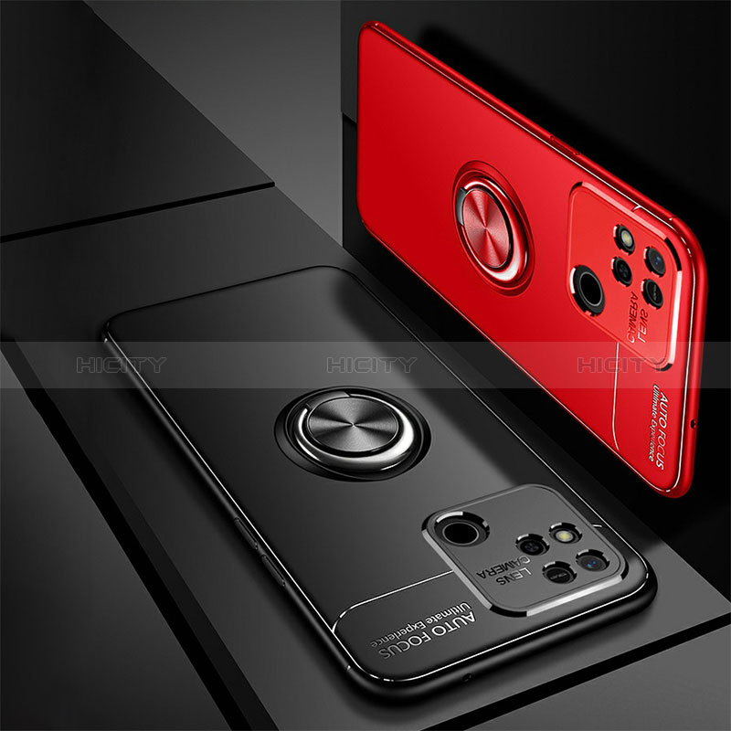 Funda Silicona Carcasa Ultrafina Goma con Magnetico Anillo de dedo Soporte SD3 para Xiaomi Redmi 9 Activ