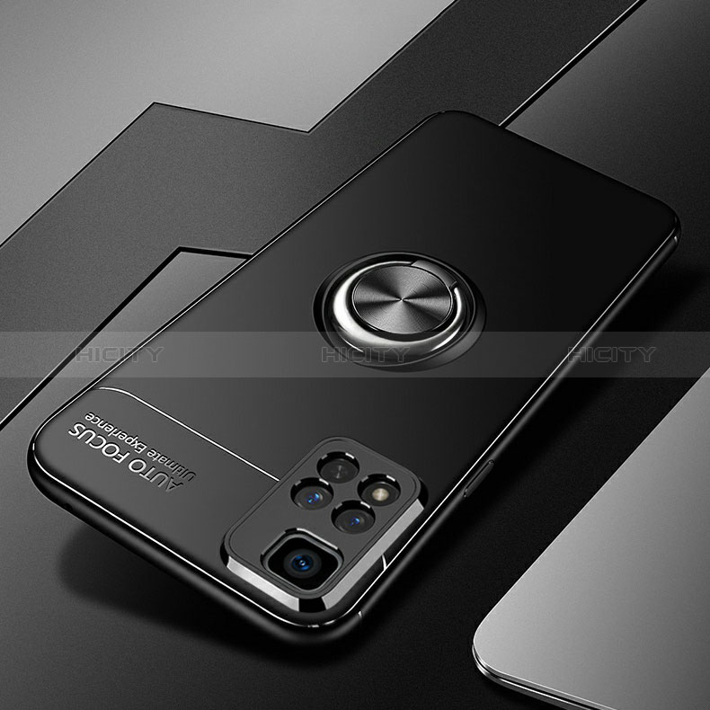 Funda Silicona Carcasa Ultrafina Goma con Magnetico Anillo de dedo Soporte SD3 para Xiaomi Redmi Note 11 Pro+ Plus 5G